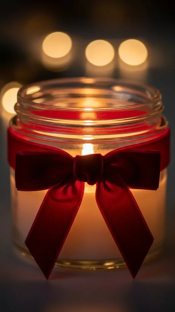 Velvet Ribbon Candle Jars