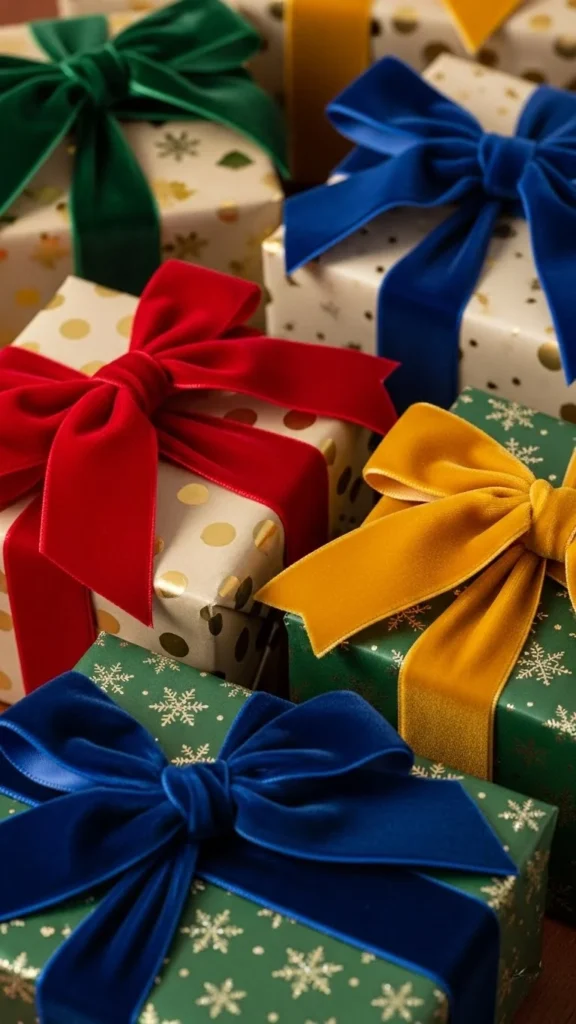 Velvet Ribbon Gift Wrap Styling