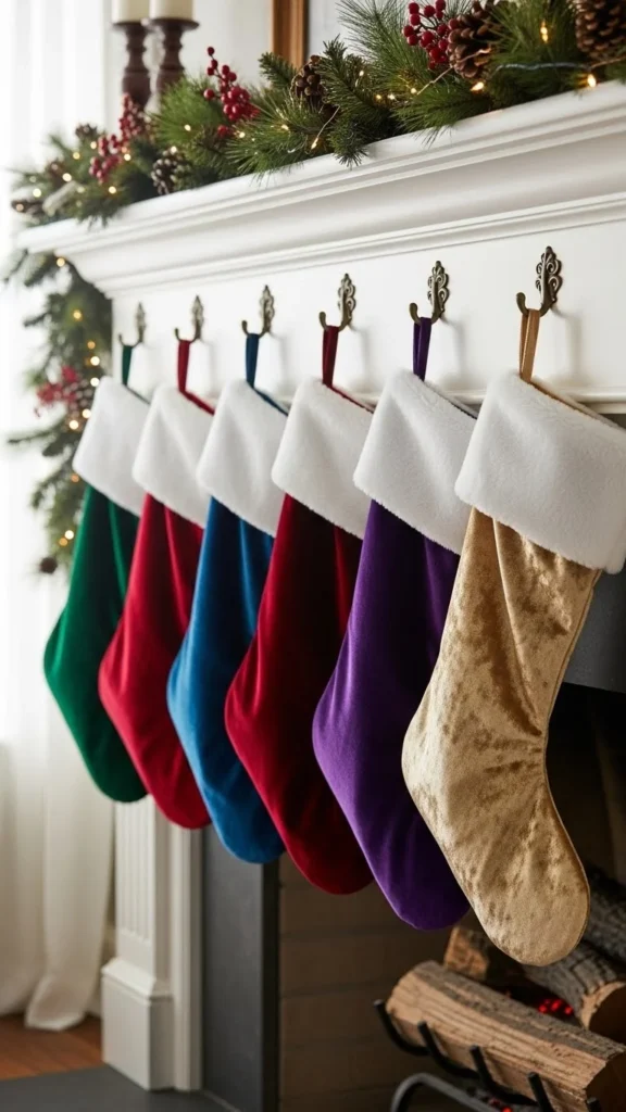 Velvet Stockings With Gold Hardware