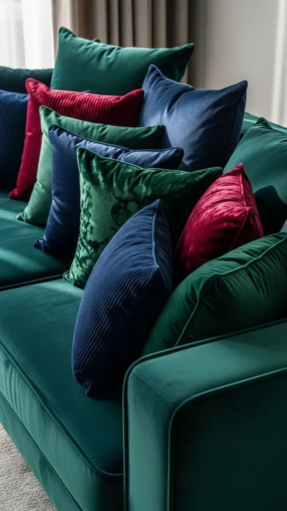 Velvet Throw Pillows in Jewel Tones