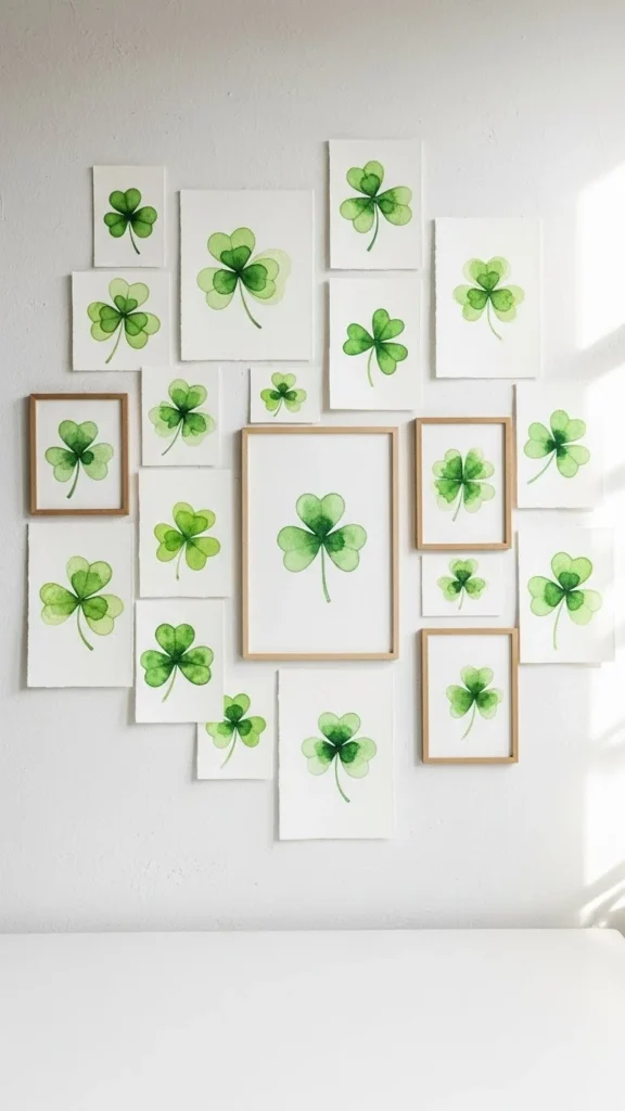 Watercolor Shamrock Art