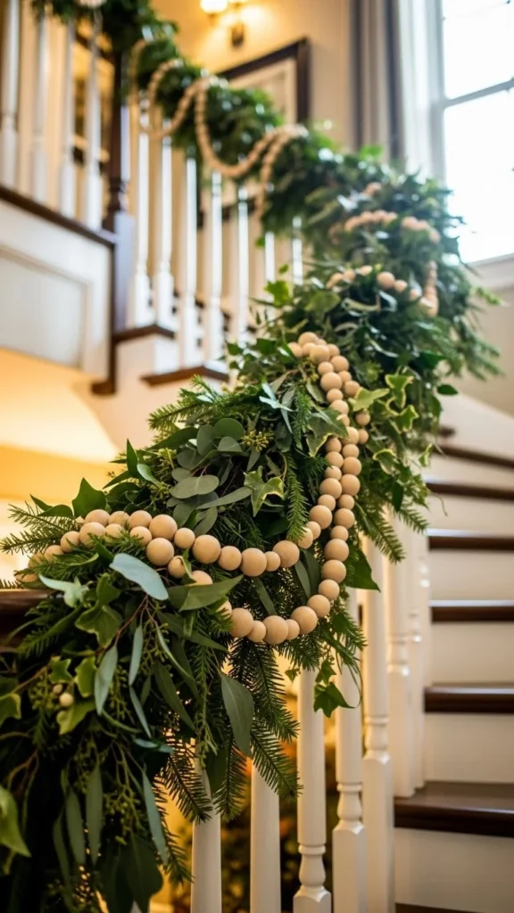 Wood Bead Garland for Stair Rails