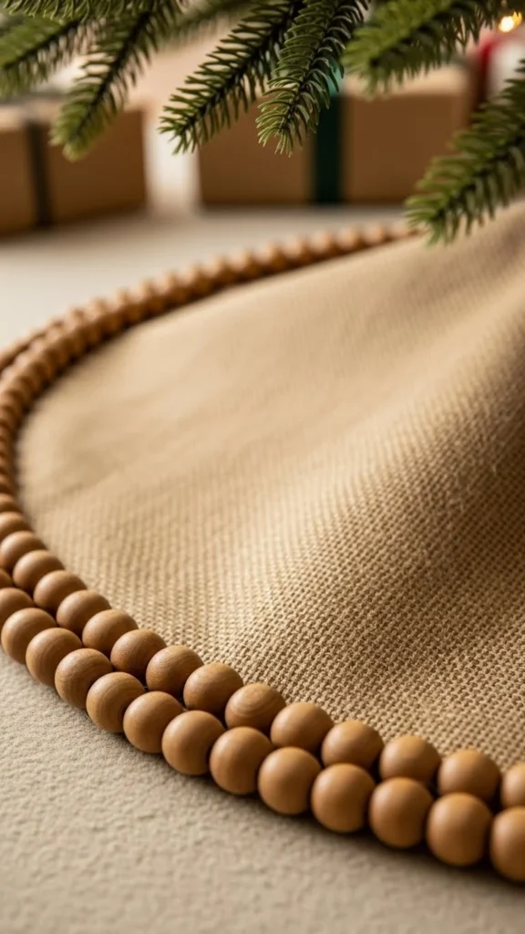 Wood Bead Tree Skirt Border