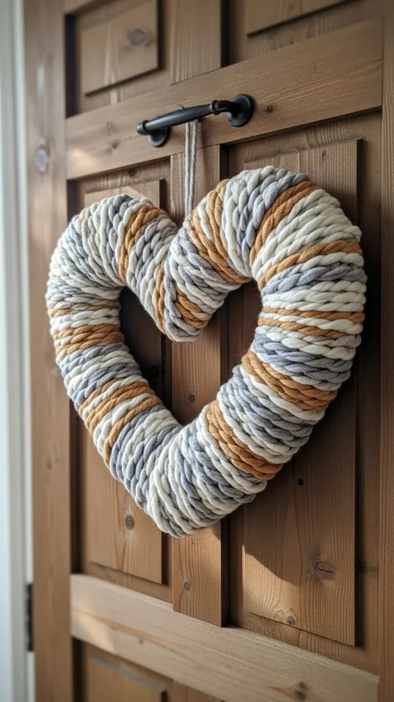Yarn Wrapped Heart Frame
