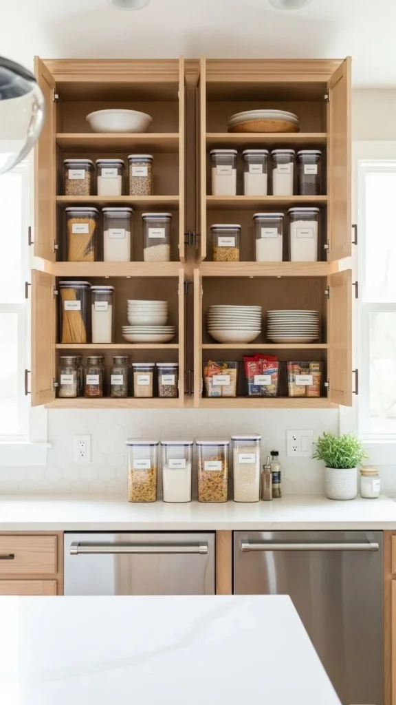 how to organize kitchen cabinets