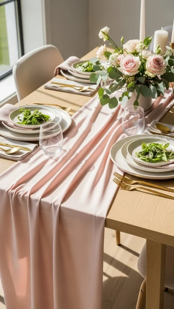 pink table runners