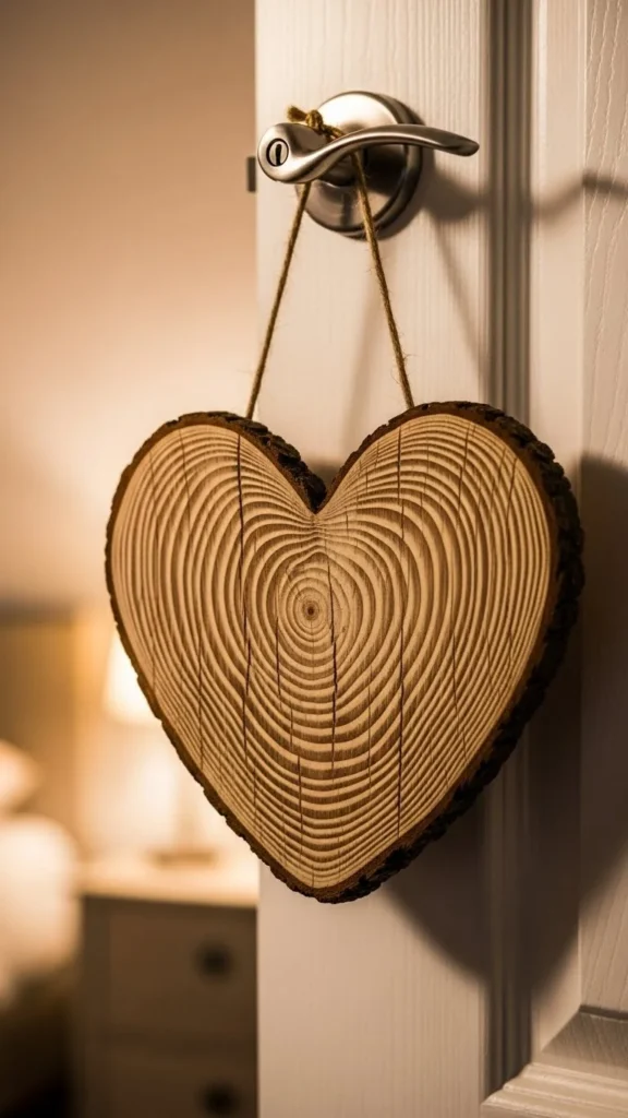 Wooden Slice Heart