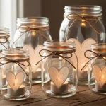 23 Easy Heart Mason Jar Crafts That Add Rustic Love