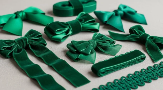 24 Elegant Emerald Ribbon Crafts That Add Luxe Texture