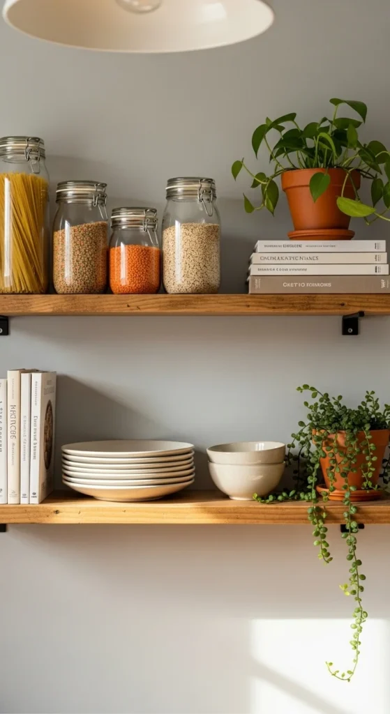 Add Vertical Storage That Doubles as Decor