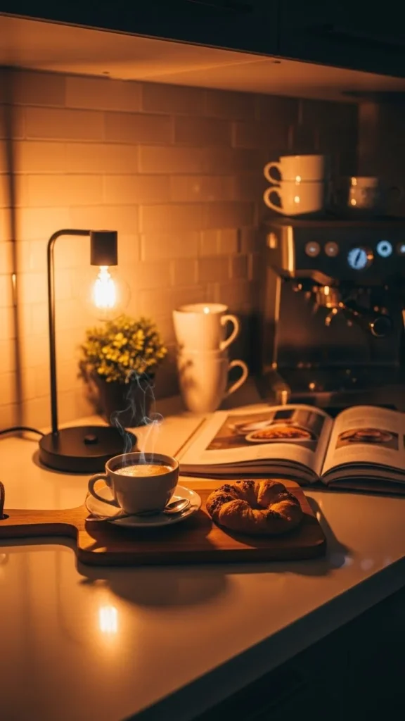 Add Warm Lighting for a Café Glow