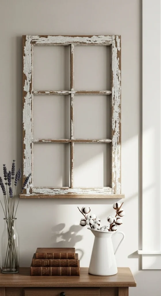 Antique Window Frame Wall Decor