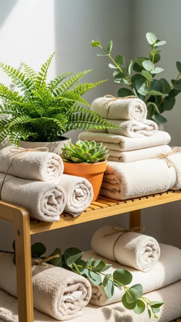 Bathroom Shelf Green Accent