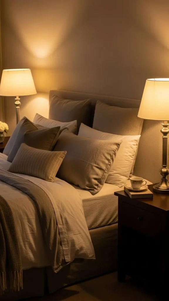 Bedside Lamps Instead of Ceiling Lights