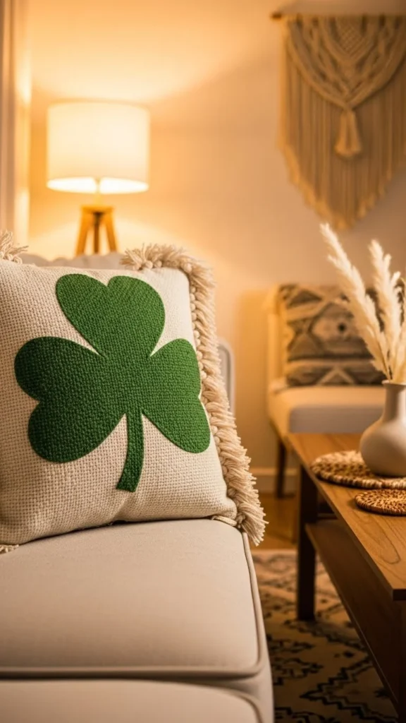 Boho Shamrock Pillow