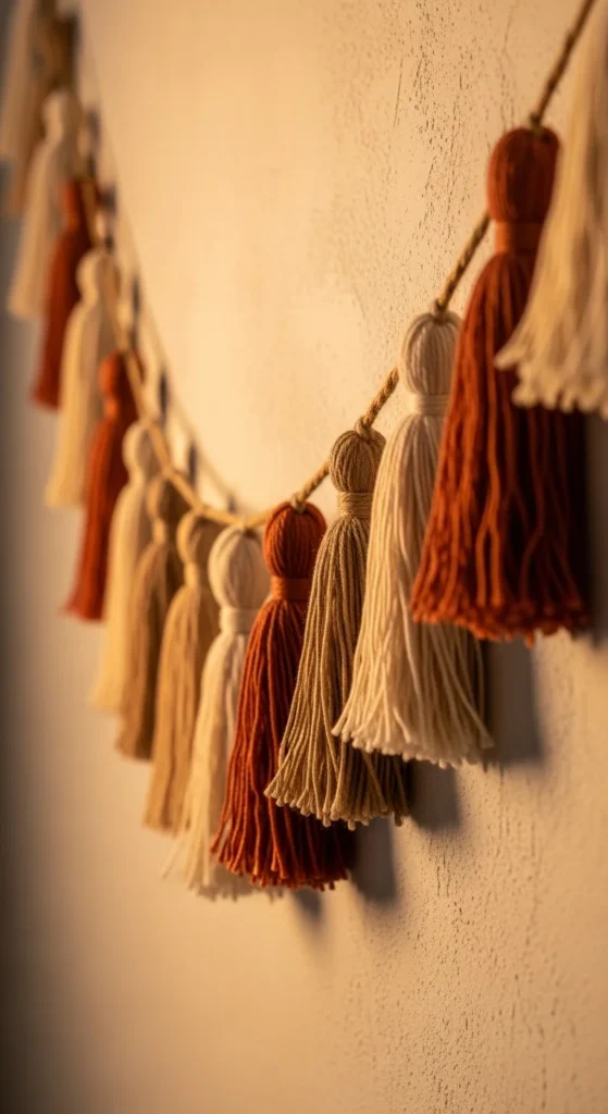 Boho Yarn Tassel Garland
