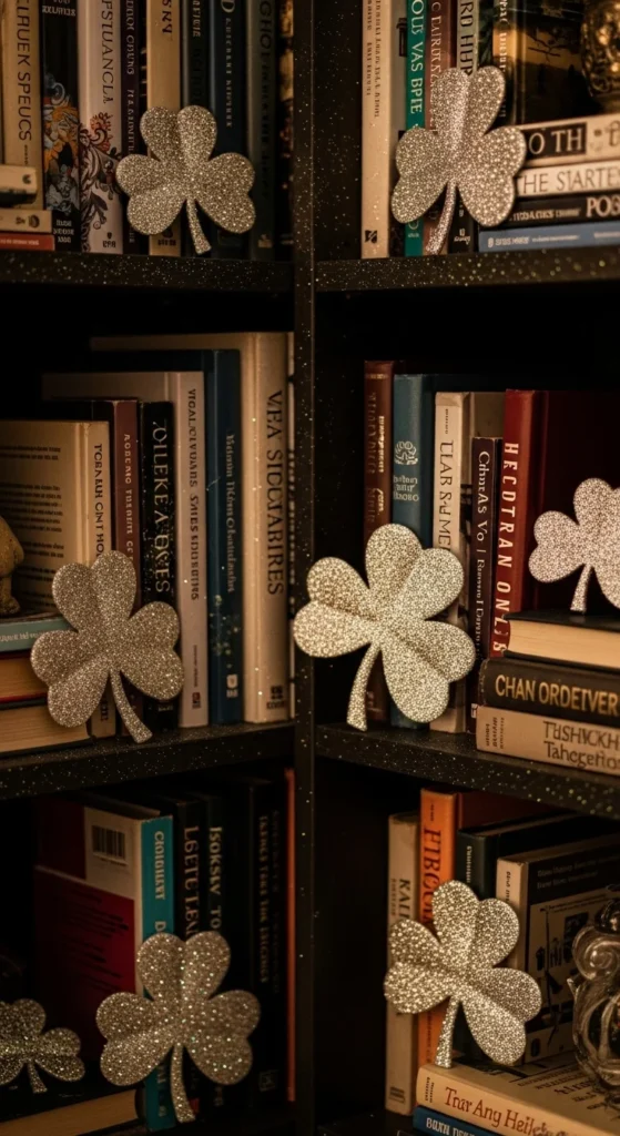 Bookshelf Sparkle Shamrocks