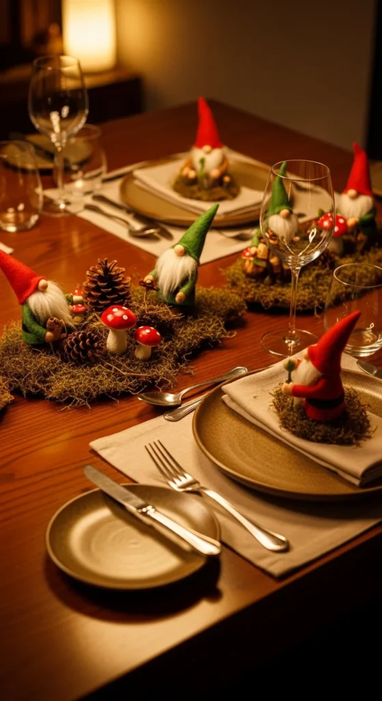 Candle-Free Evening Gnome Centerpiece