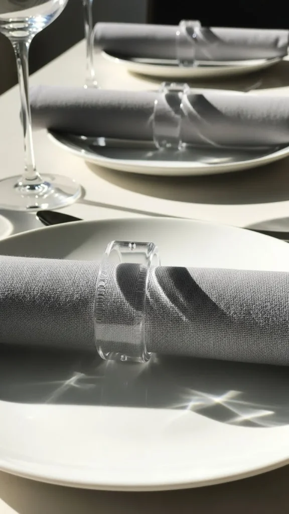 Clear Acrylic Napkin Rings