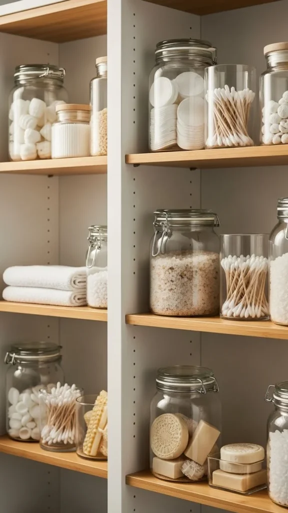 Clear Glass Storage Jars