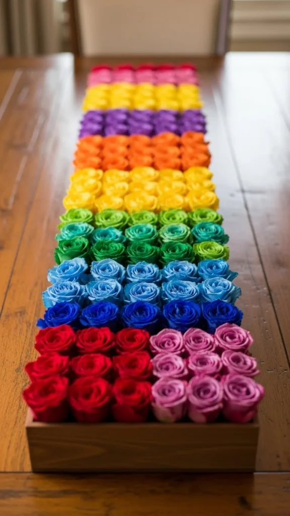 Color-Blocked Box Centerpieces