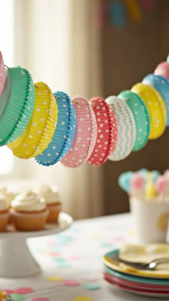 Cupcake Liner Garland