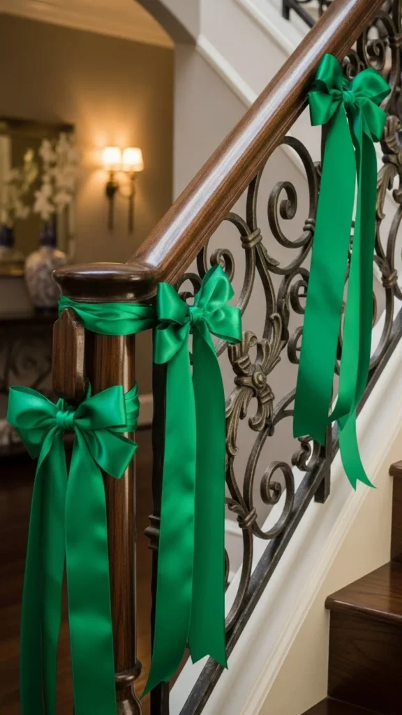 Emerald Ribbon Stair Accents