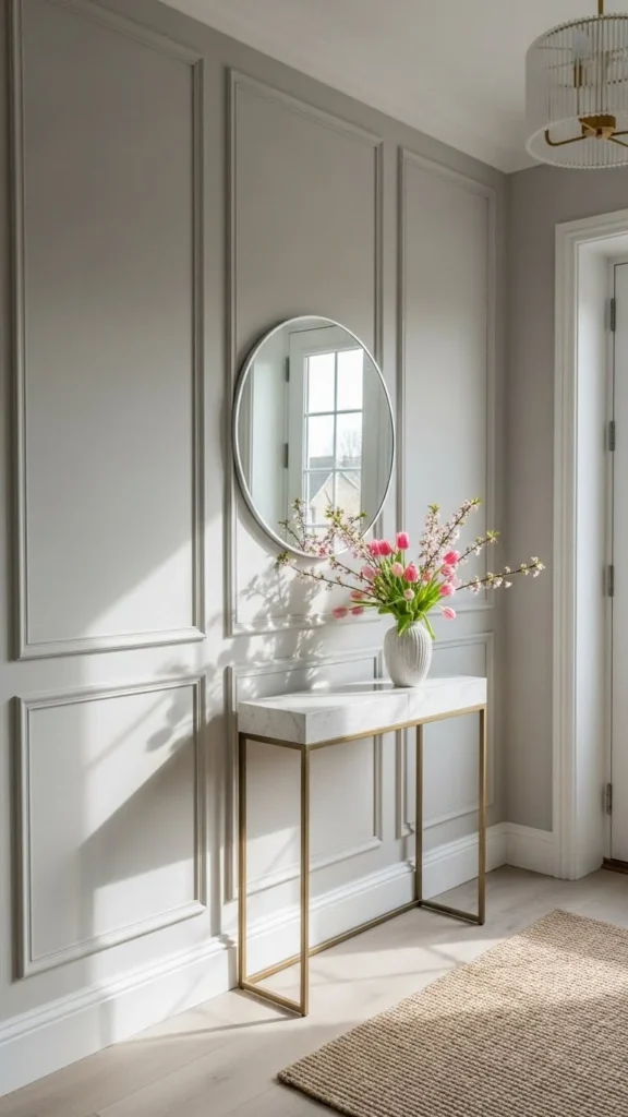 Entryway Wall Paneling Detail