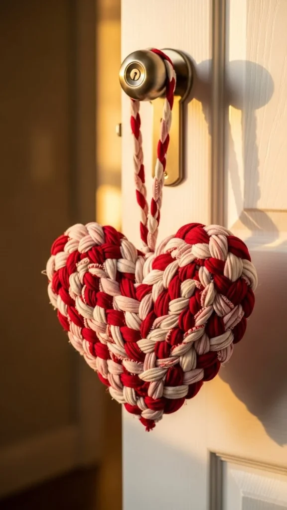 Fabric Scrap Braided Heart