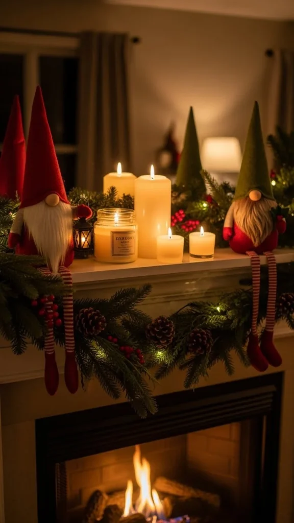 Fireplace Mantel Gnomes