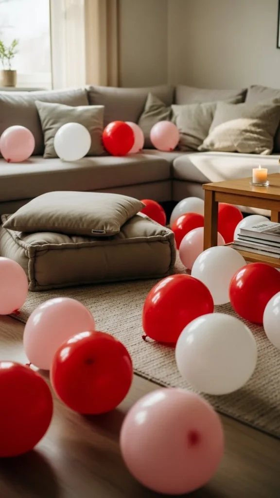 Floor Balloon Lounge Setup