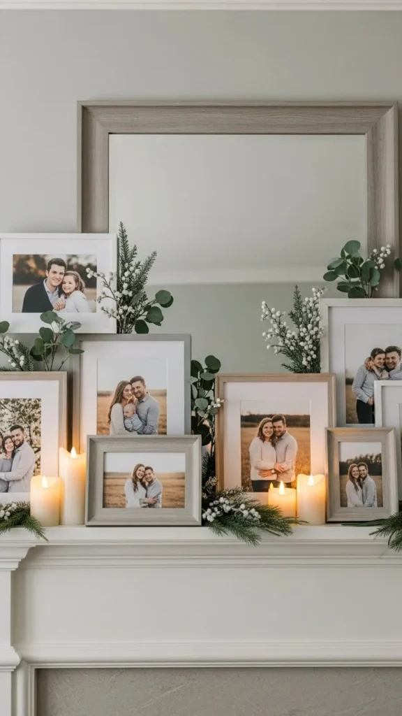 Framed Family Photos With Seasonal Touches
