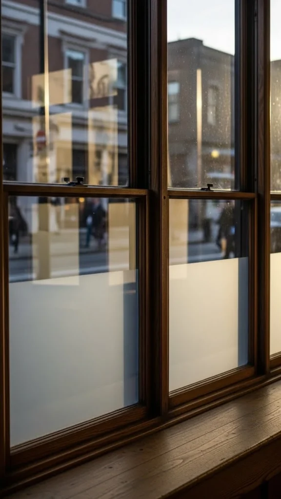 Frosted Lower Glass Panels