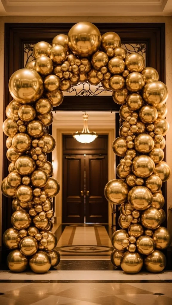 Full Metallic Gold Entrance Arch