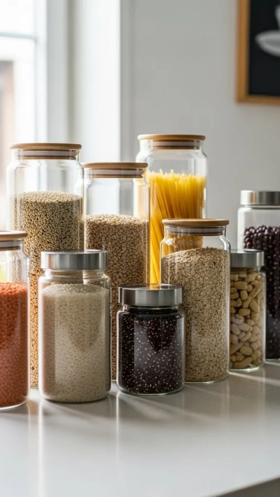 Glass Storage Jars for Pantry Staples
