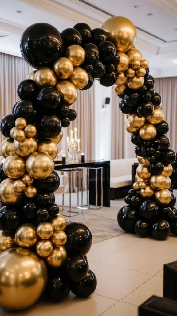 Gold and Black Statement Arch