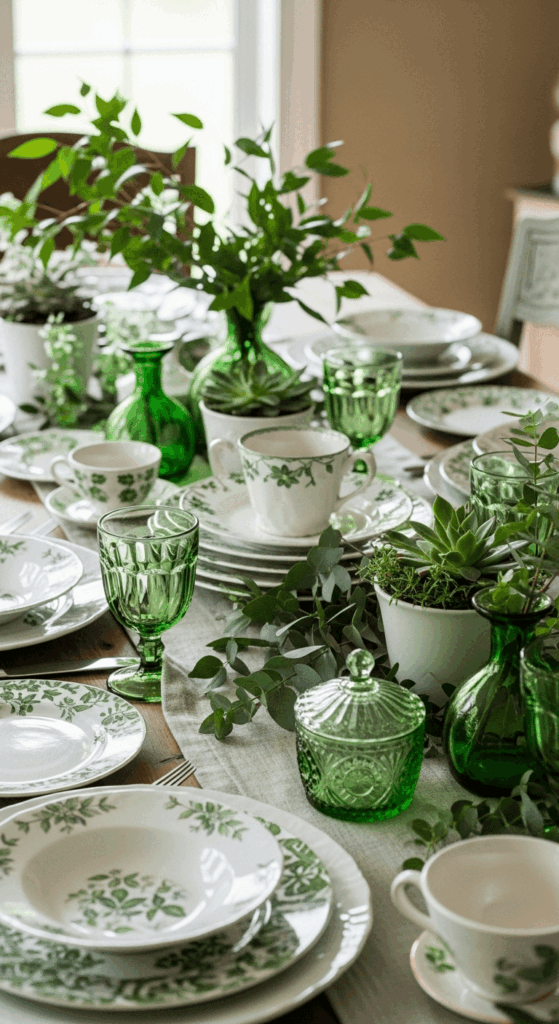 Green Vintage-Inspired Table