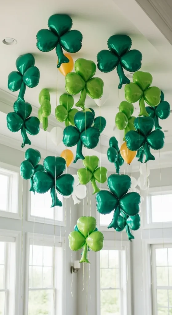 Hanging Clover Balloon Ceiling Drops