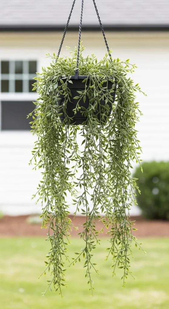 Hanging Planter With Trailing Greenery