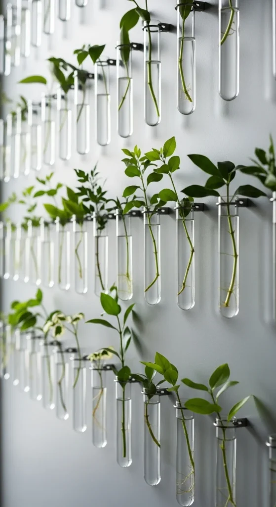 Hanging Test Tube Plant Displays