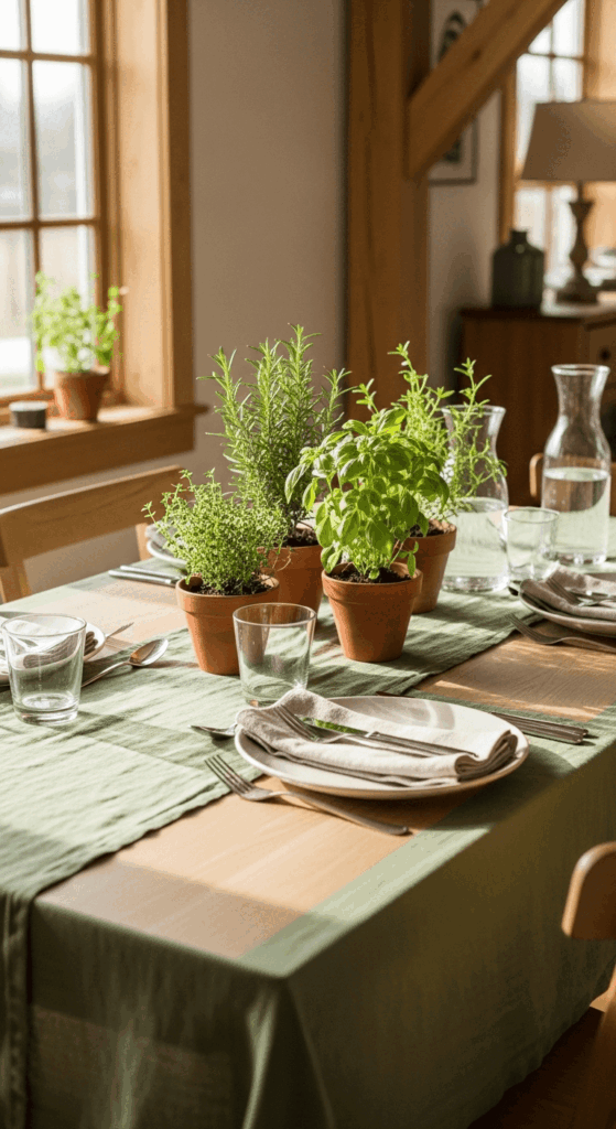 Herb-Inspired Green Table