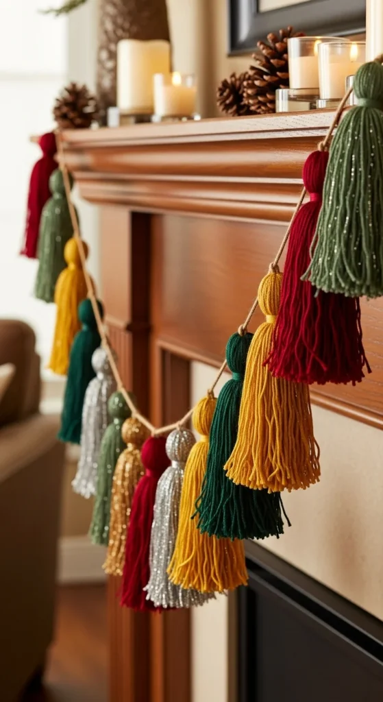 Holiday Color Mix Tassel Garland