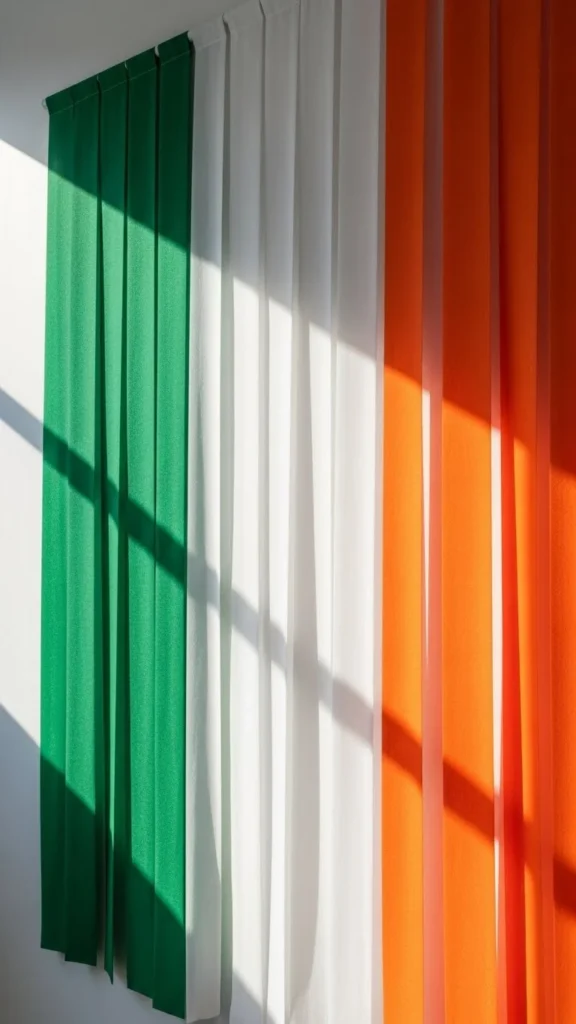 Irish Flag Color Fabric Banner