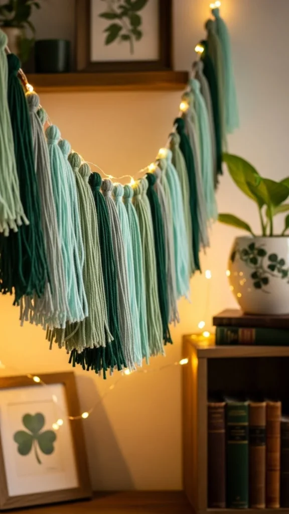 Knitted Yarn Tassel Banner