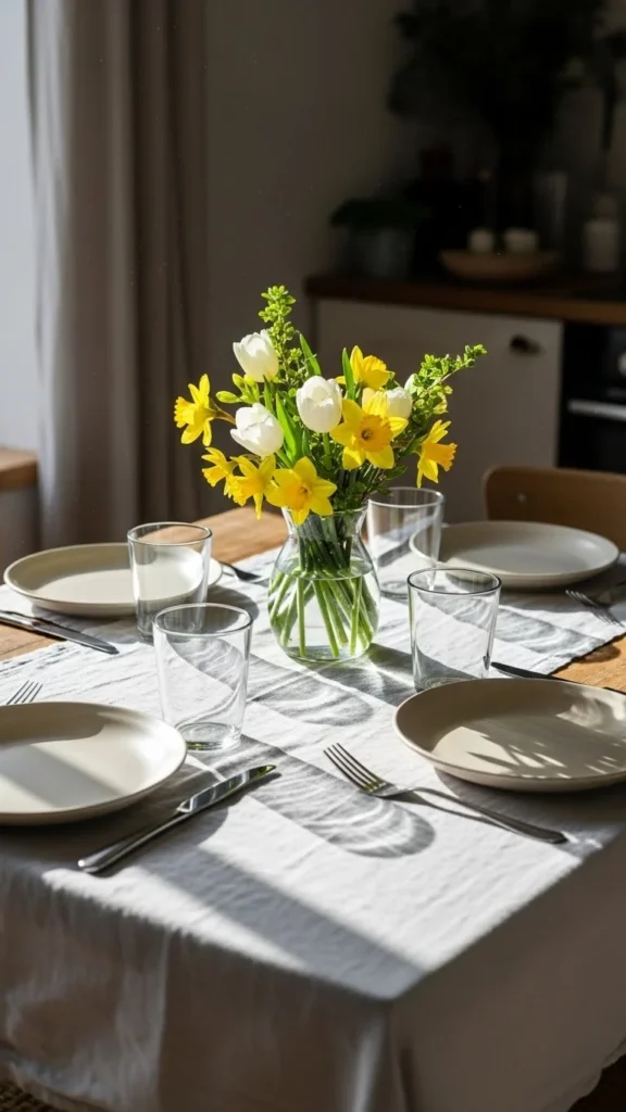 Light-Colored Table Linens