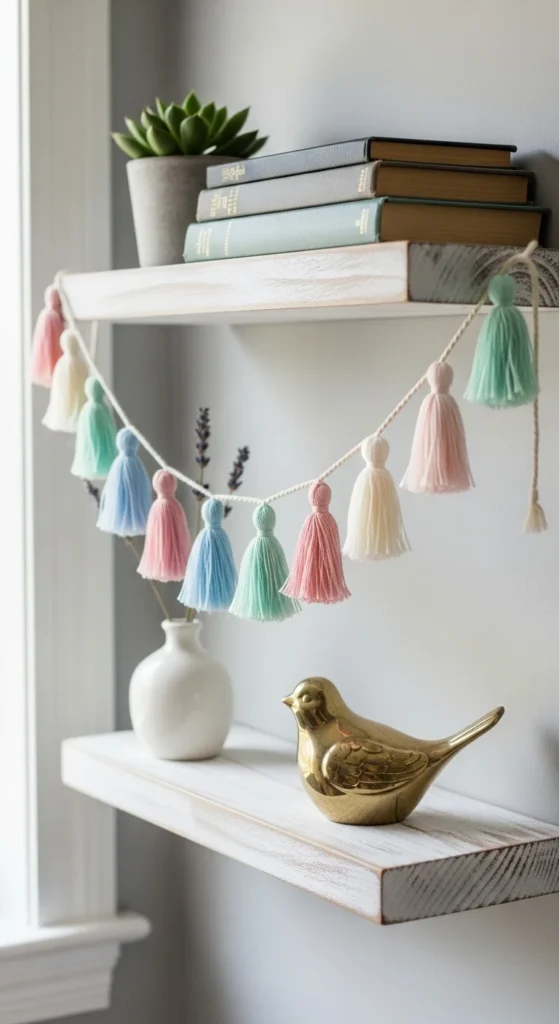 Mini Tassel Garland for Shelves