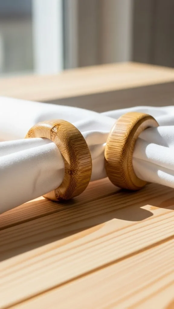 Minimal Bamboo Napkin Rings