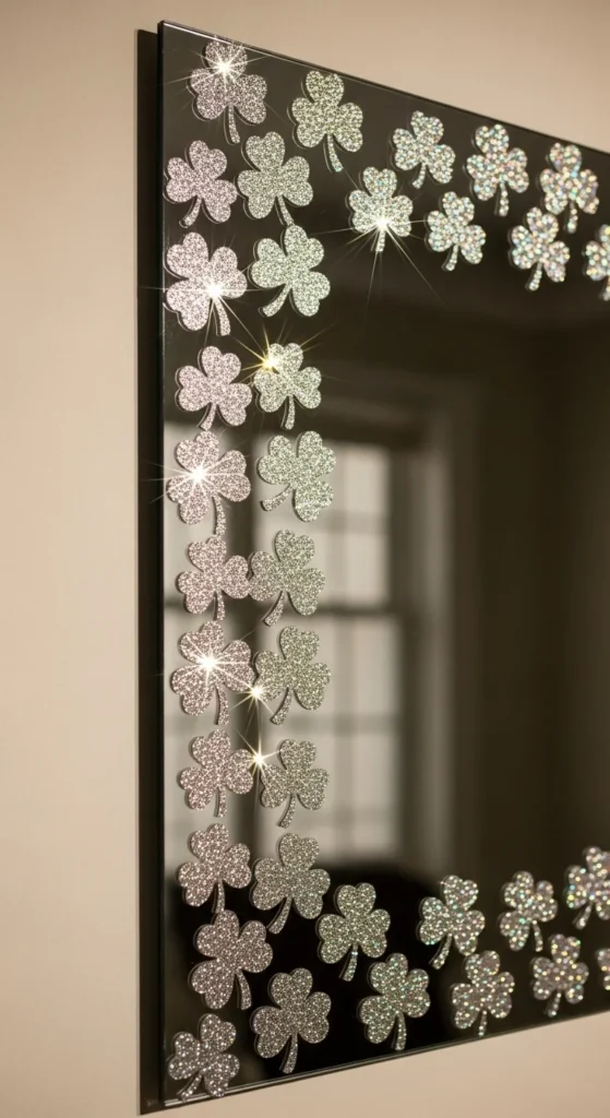 Mirror Edge Glitter Shamrocks