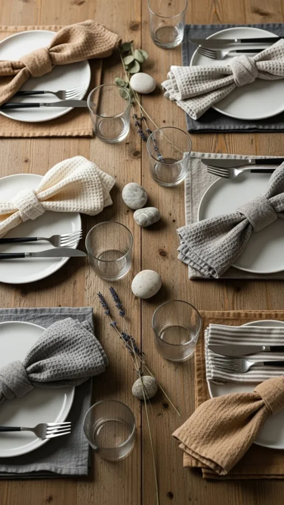 Mismatched Neutral Napkins