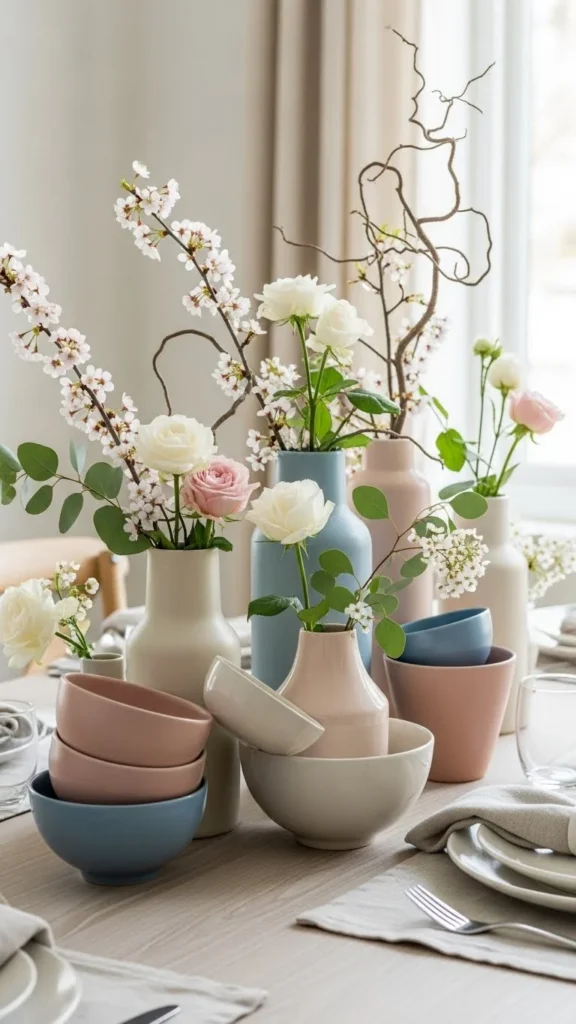 Mixed Ceramic Centerpieces